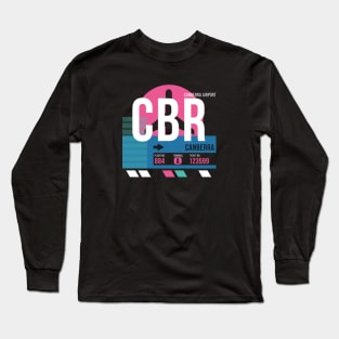 Canberra (CBR) Airport // Sunset Baggage Tag Long Sleeve T-Shirt